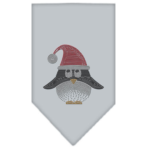 Santa Penguin Rhinestone Bandana Grey Small Default Title
