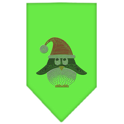 Santa Penguin Rhinestone Bandana Lime Green Small Default Title