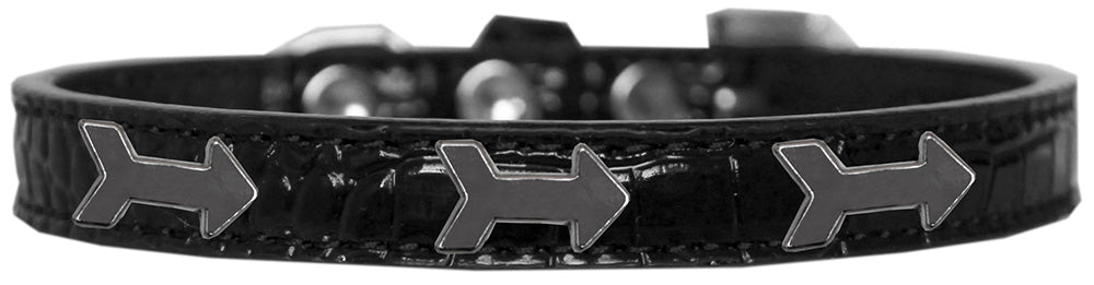 Arrows Widget Croc Dog Collar Black Size 14 GreatEagleInc