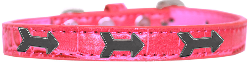 Arrows Widget Croc Dog Collar Bright Pink Size 10 GreatEagleInc