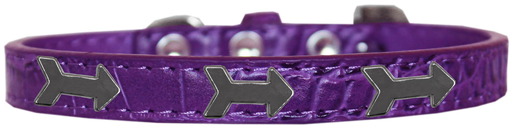 Arrows Widget Croc Dog Collar Purple Size 14 GreatEagleInc