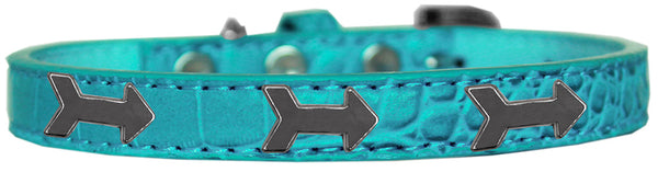 Arrows Widget Croc Dog Collar Turquoise Size 20 Default Title