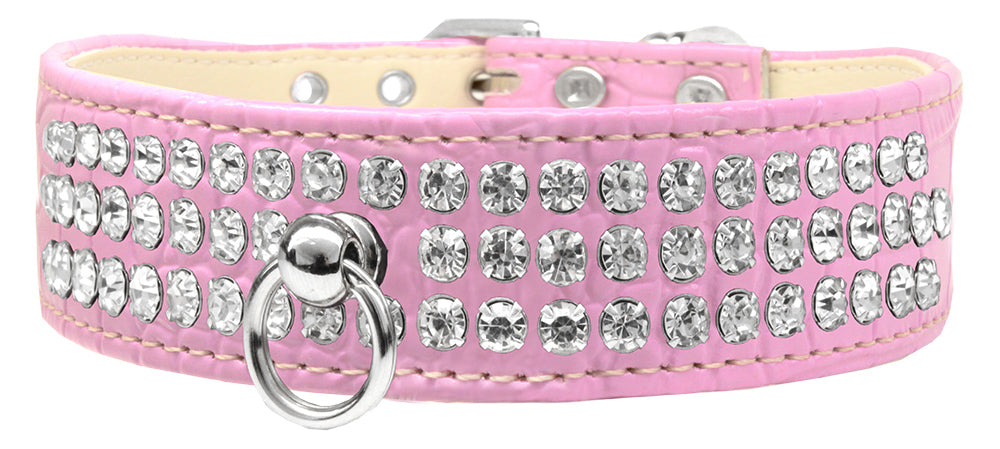 Style #73 Rhinestone Designer Croc Dog Collar Light Pink Size 10 Default Title