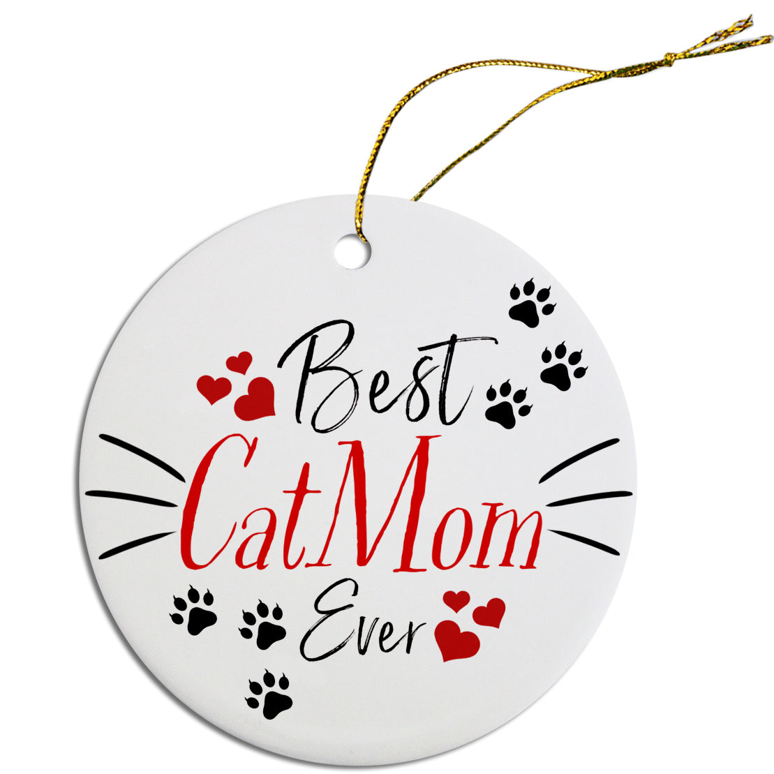 Round Christmas Ornament Best Cat Mom Default Title