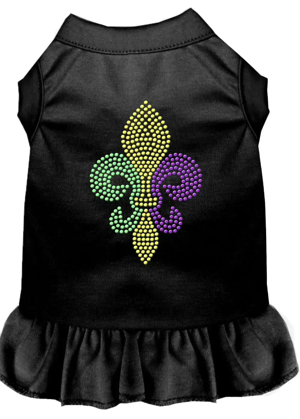 Mardi-Gras-Fleur-De-Lis-Rhinestone-Dress-Black-Xxxl-GreatEagleInc-320074781