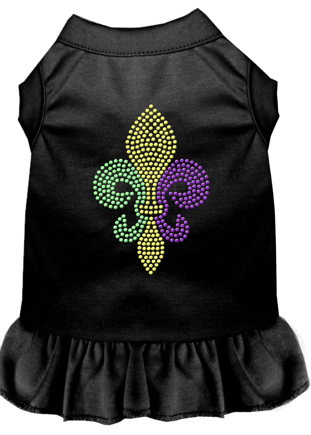 Mardi Gras Fleur De Lis Rhinestone Dress Black Xxxl Default Title
