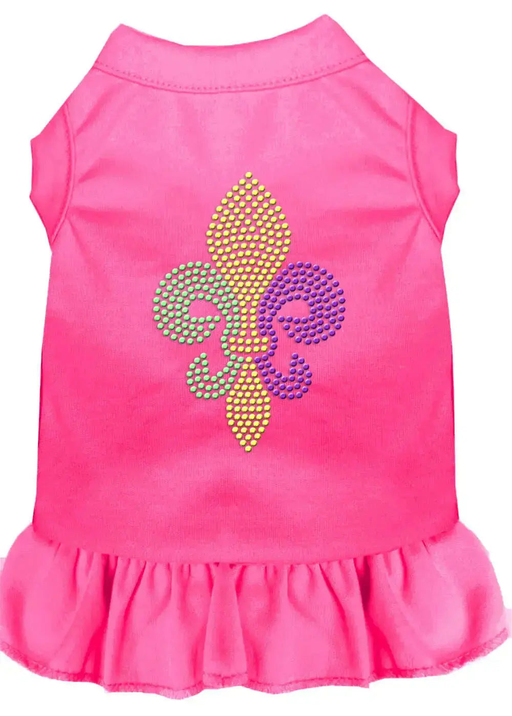 Mardi-Gras-Fleur-De-Lis-Rhinestone-Dress-Bright-Pink-Xxl-GreatEagleInc-320075223