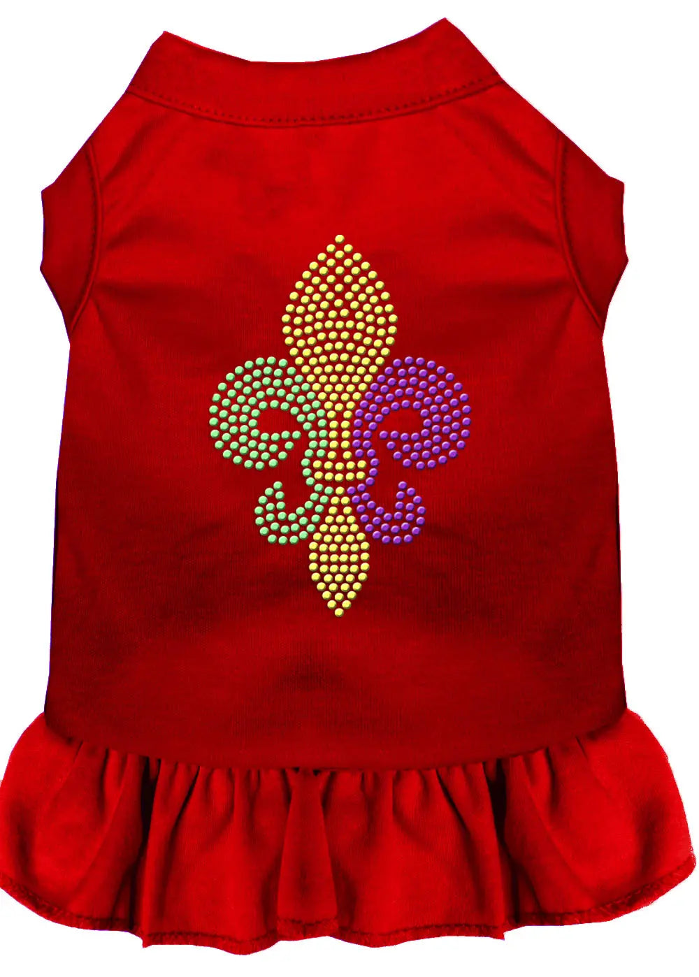 Mardi Gras Fleur De Lis Rhinestone Dress Red Xxl Default Title