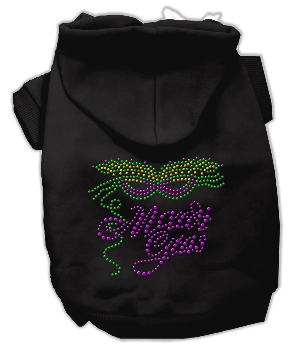Mardi Gras Rhinestud Hoodies Black Xl Default Title