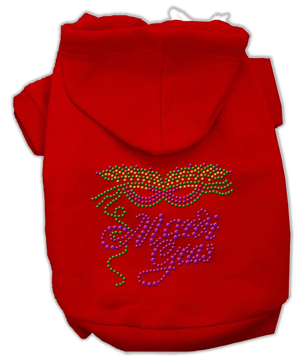 Mardi Gras Rhinestud Hoodies Red L Default Title