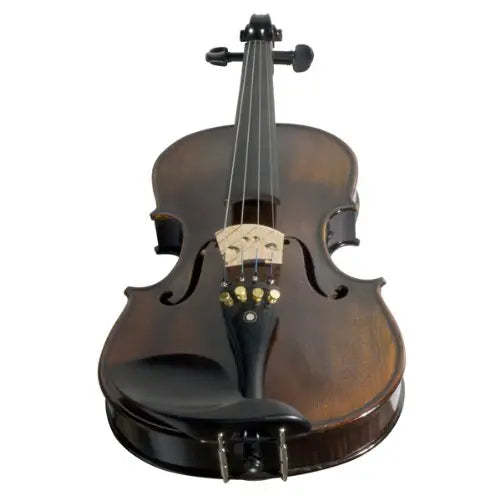 Mendini MV500+92D Flamed 1-Piece Back Solid Wood Violin with Case, Tuner, Shoulder Rest, Bow, Rosin, Bridge and Strings (Size: 4/4 (Full Size))