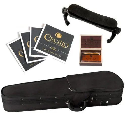 Mendini MV500+92D Flamed 1-Piece Back Solid Wood Violin with Case, Tuner, Shoulder Rest, Bow, Rosin, Bridge and Strings (Size: 4/4 (Full Size))