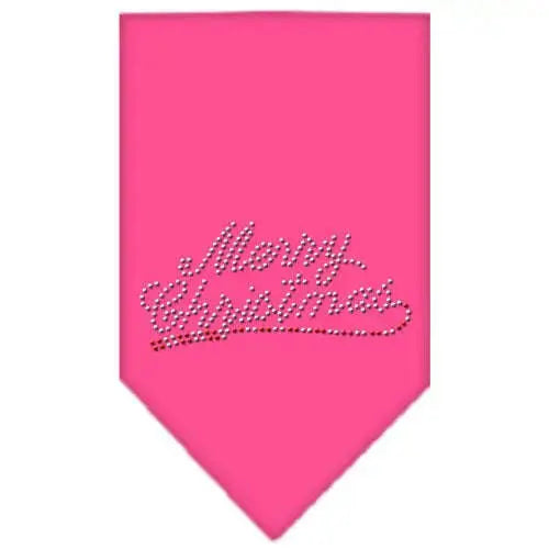 Merry-Christmas-Rhinestone-Bandana-Bright-Pink-Small-GreatEagleInc-318584752
