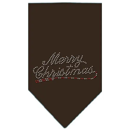 Merry Christmas Rhinestone Bandana Cocoa Large Default Title