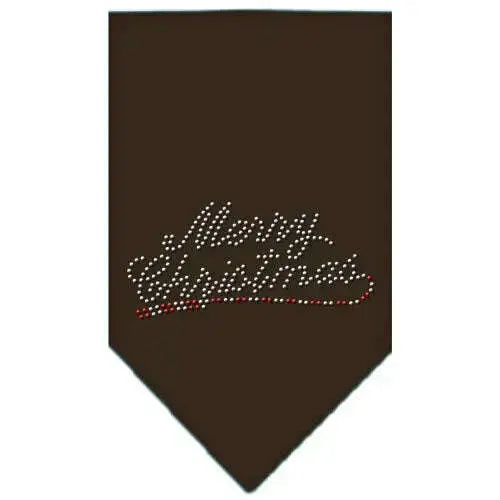 Merry-Christmas-Rhinestone-Bandana-Cocoa-Small-GreatEagleInc-319046913