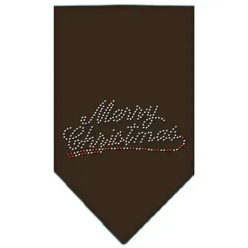 Merry-Christmas-Rhinestone-Bandana-Cocoa-Small-GreatEagleInc-319046919