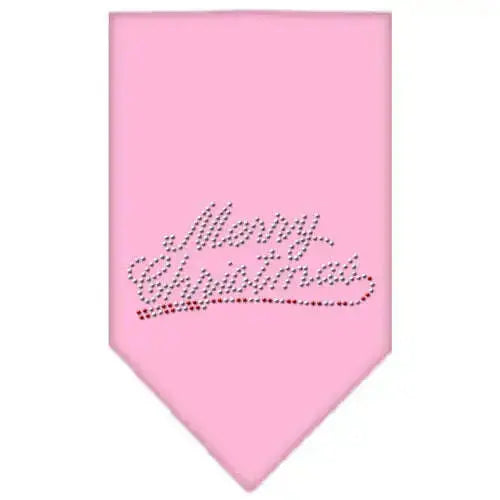 Merry-Christmas-Rhinestone-Bandana-Light-Pink-Small-GreatEagleInc-319046771