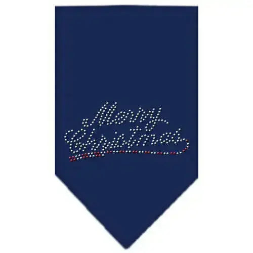 Merry-Christmas-Rhinestone-Bandana-Navy-Blue-Small-GreatEagleInc-318995212