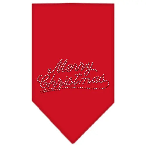 Merry Christmas Rhinestone Bandana Red Large Default Title