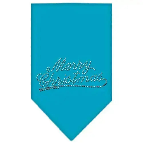 Merry-Christmas-Rhinestone-Bandana-Turquoise-Large-GreatEagleInc-319047226