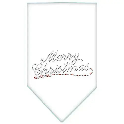 Merry-Christmas-Rhinestone-Bandana-White-Small-GreatEagleInc-318995755