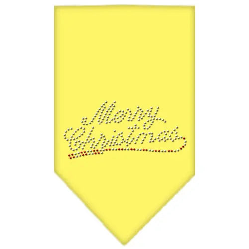 Merry Christmas Rhinestone Bandana Yellow Small Default Title