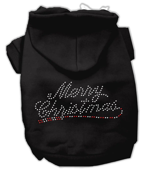 Merry Christmas Rhinestone Hoodies Black Xl Default Title