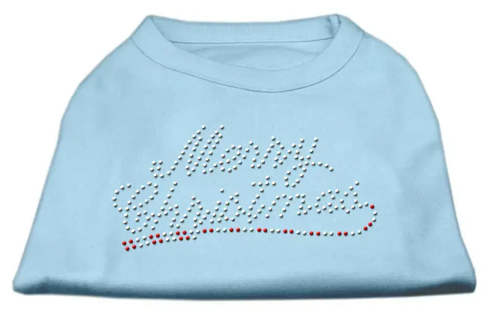Merry-Christmas-Rhinestone-Shirt-Baby-Blue-L-GreatEagleInc-319940661