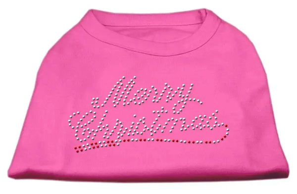 Merry-Christmas-Rhinestone-Shirt-Bright-Pink-Xxl-GreatEagleInc-318716335
