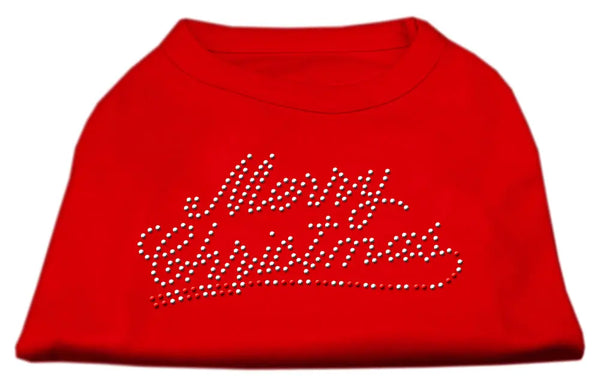 Merry Christmas Rhinestone Shirt Red Xl Default Title