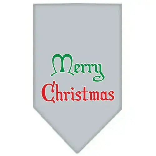 Merry-Christmas-Screen-Print-Bandana-Grey-Large-GreatEagleInc-319828747