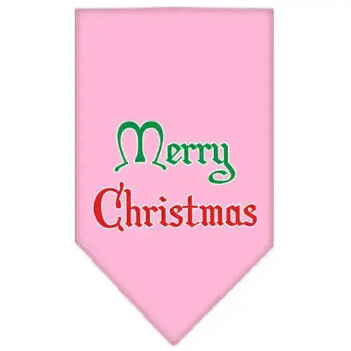 Merry-Christmas-Screen-Print-Bandana-Light-Pink-Small-GreatEagleInc-319827293