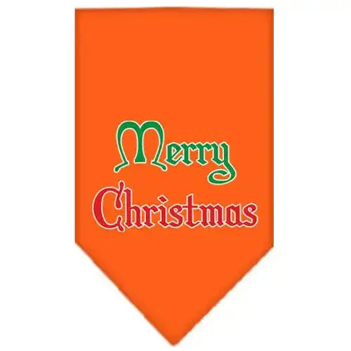 Merry-Christmas-Screen-Print-Bandana-Orange-Large-GreatEagleInc-319828413
