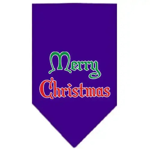 Merry-Christmas-Screen-Print-Bandana-Purple-Small-GreatEagleInc-319826942
