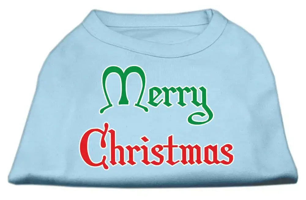 Merry-Christmas-Screen-Print-Shirt-Baby-Blue-Xl-GreatEagleInc-333667691