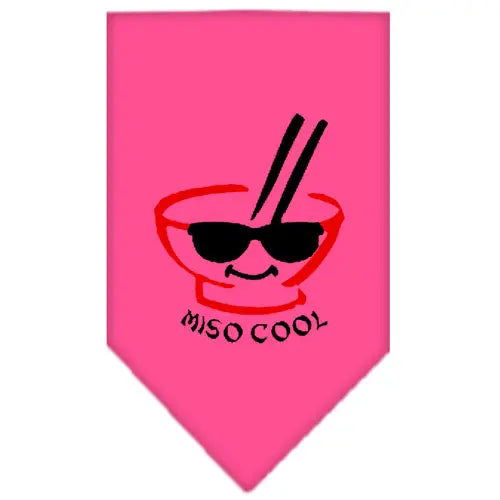 Miso Cool Screen Print Bandana Bright Pink Small Default Title