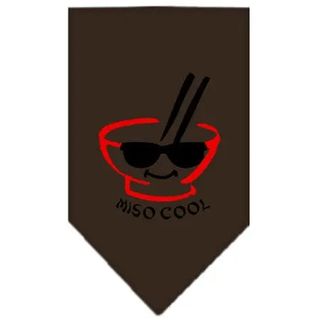 Miso Cool Screen Print Bandana Cocoa Large Default Title