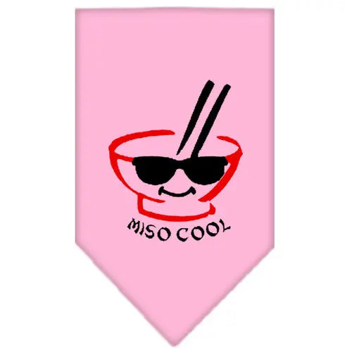 Miso Cool Screen Print Bandana Light Pink Large Default Title