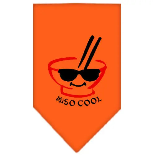 Miso Cool Screen Print Bandana Orange Small Default Title