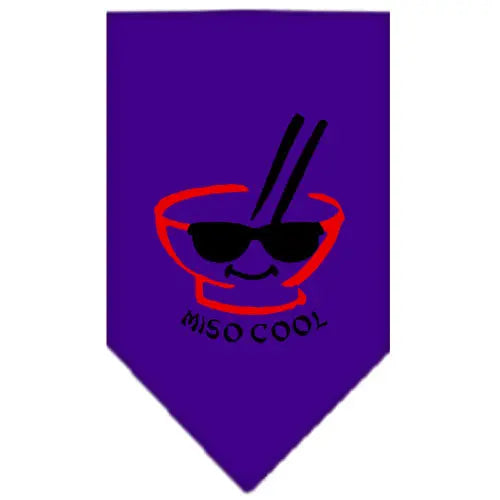 Miso Cool Screen Print Bandana Purple Small Default Title