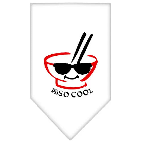 Miso Cool Screen Print Bandana White Large Default Title