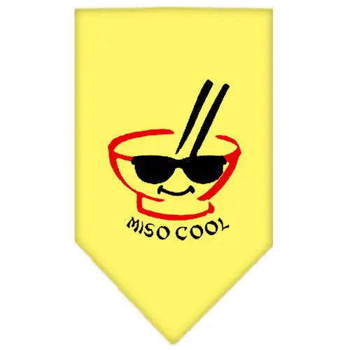 Miso Cool Screen Print Bandana Yellow Large Default Title