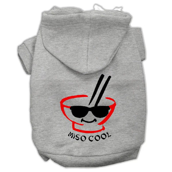 Miso Cool Screen Print Pet Hoodies Grey Size Xxxl Default Title