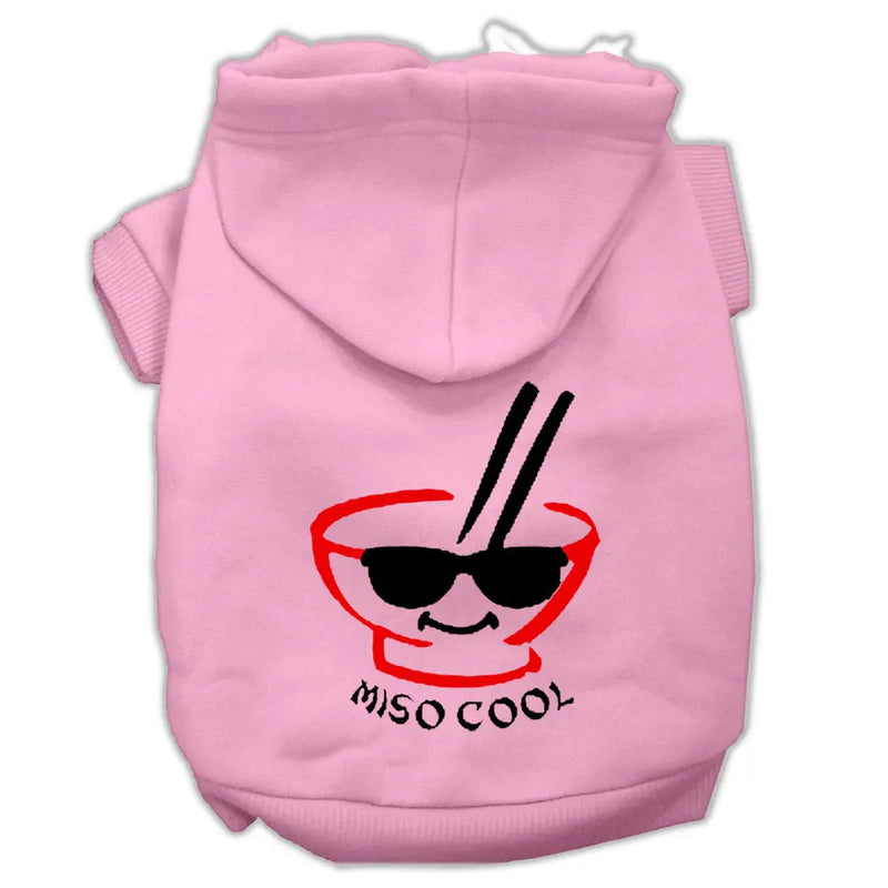 Miso Cool Screen Print Pet Hoodies Pink Size Xxxl Default Title