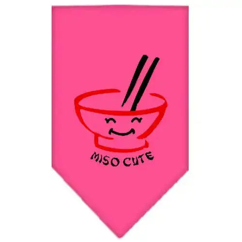 Miso-Cute-Screen-Print-Bandana-Bright-Pink-Large-GreatEagleInc-319158971