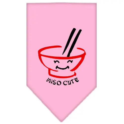 Miso Cute Screen Print Bandana Light Pink Large Default Title