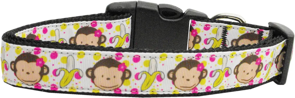 Monkeys And Bananas Nylon Dog Collar Medium Narrow Default Title