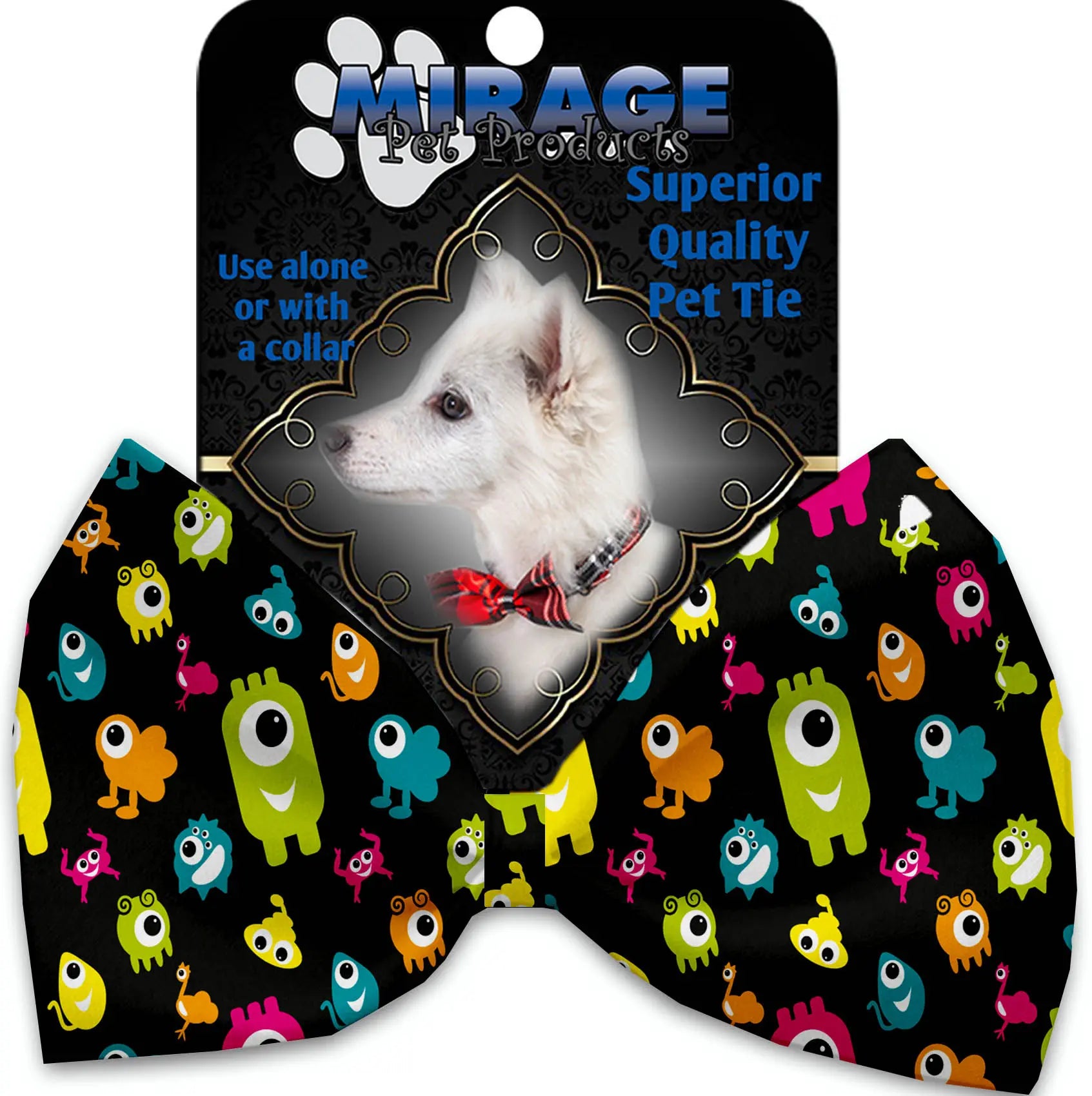 Monster Zoo Pet Bow Tie Collar Accessory With Velcro Default Title