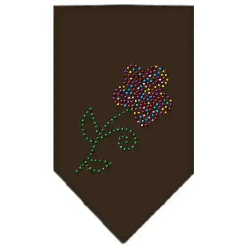 Multi-Flower-Rhinestone-Bandana-Cocoa-Small-GreatEagleInc-333914219