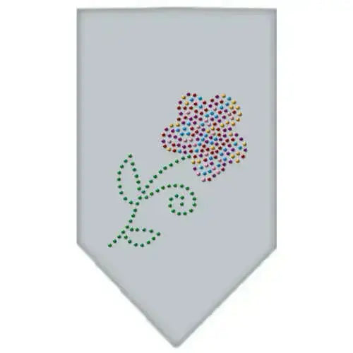 Multi-Flower-Rhinestone-Bandana-Grey-Large-GreatEagleInc-319290319
